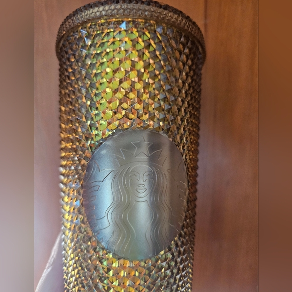 Starbucks Iridescent Gold Tumbler with Straw - Picture 3 of 5